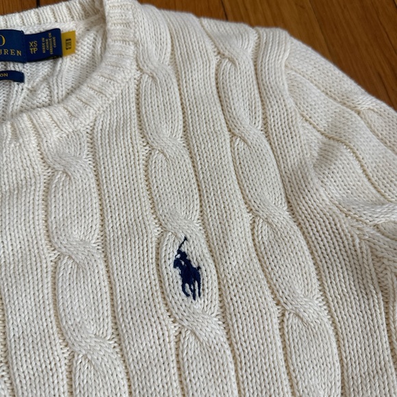 NWOT Polo Ralph Lauren Cream Cable Knit Sweater - Picture 3 of 3